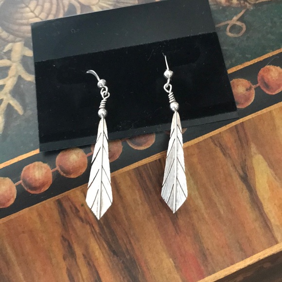 Urban Outfitters Jewelry - Silver Feather Earrings